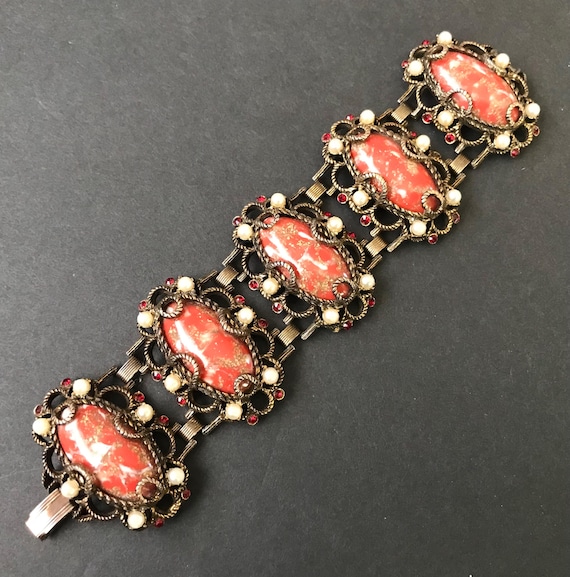 Bracelet ancien or jaune articulé - Bijou ancien