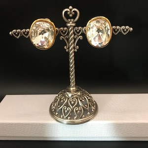 KJL Earrings, Kenneth Jay Lane Jewelry,  designer signed headlight rhinestone earrings, high end collectible earrings, vintage present