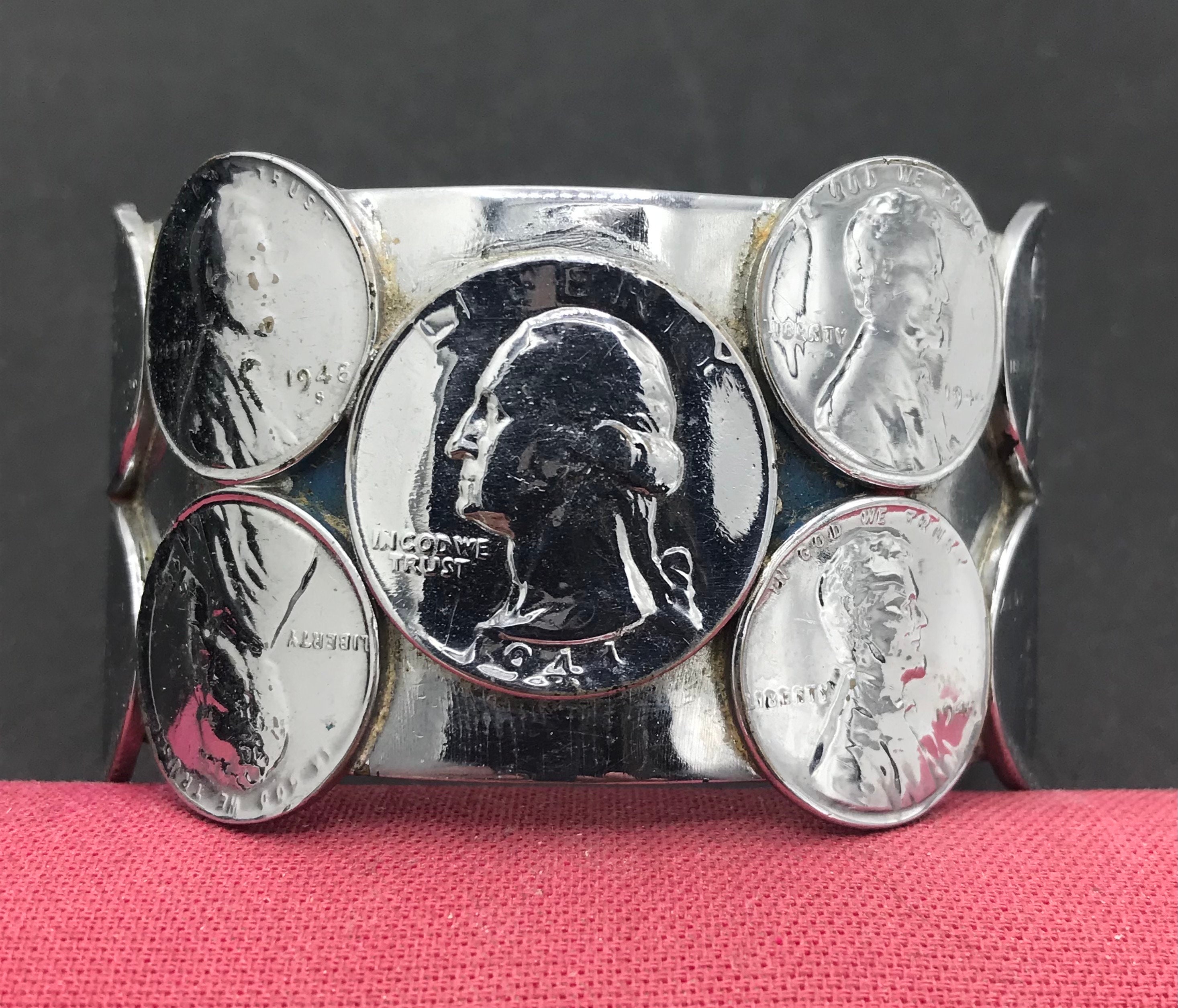 Coin cuff best sale bracelet