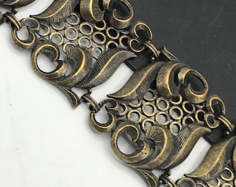 Vintage Bracelet Selro Style Retro Chunky Wide Bracelet 1950s 1960s Mid Century Vintage Jewelry