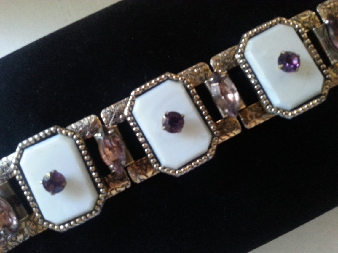 Rhinestone Bracelet High End Vintage Jewelry 1950's Etsy