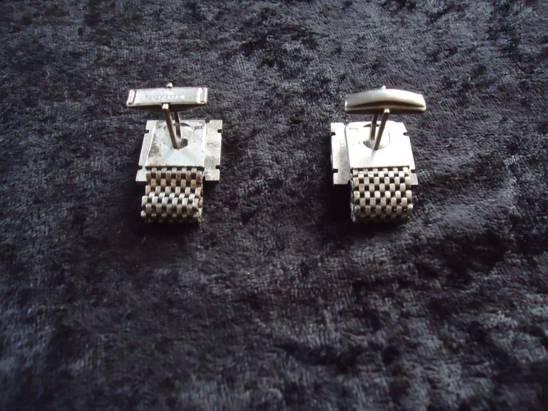 Vintage Steampunk Cuff Links Mid Century Collectible Costume Jewelry 1980s