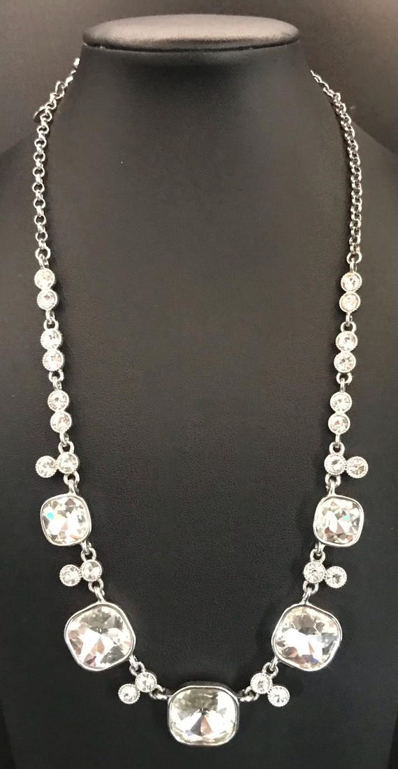 Vintage Signed Headlight Rhinestone Statement Nec… - image 2