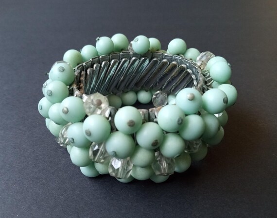 Vintage 1950's Expandable Rhinestone Bracelet, Made I… - Gem
