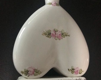 Vintage Porcelain Flower Vase 1950s Floral Home Decor