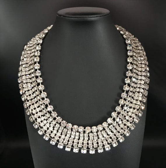 Ann Taylor Vintage Rhinestone Statement Collar Ne… - image 2