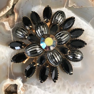 Rhinestone Brooch Vintage Flower Pin 1950's 1960's Hard To Find Rare Collectible Jewelry High End Mid Century image 10