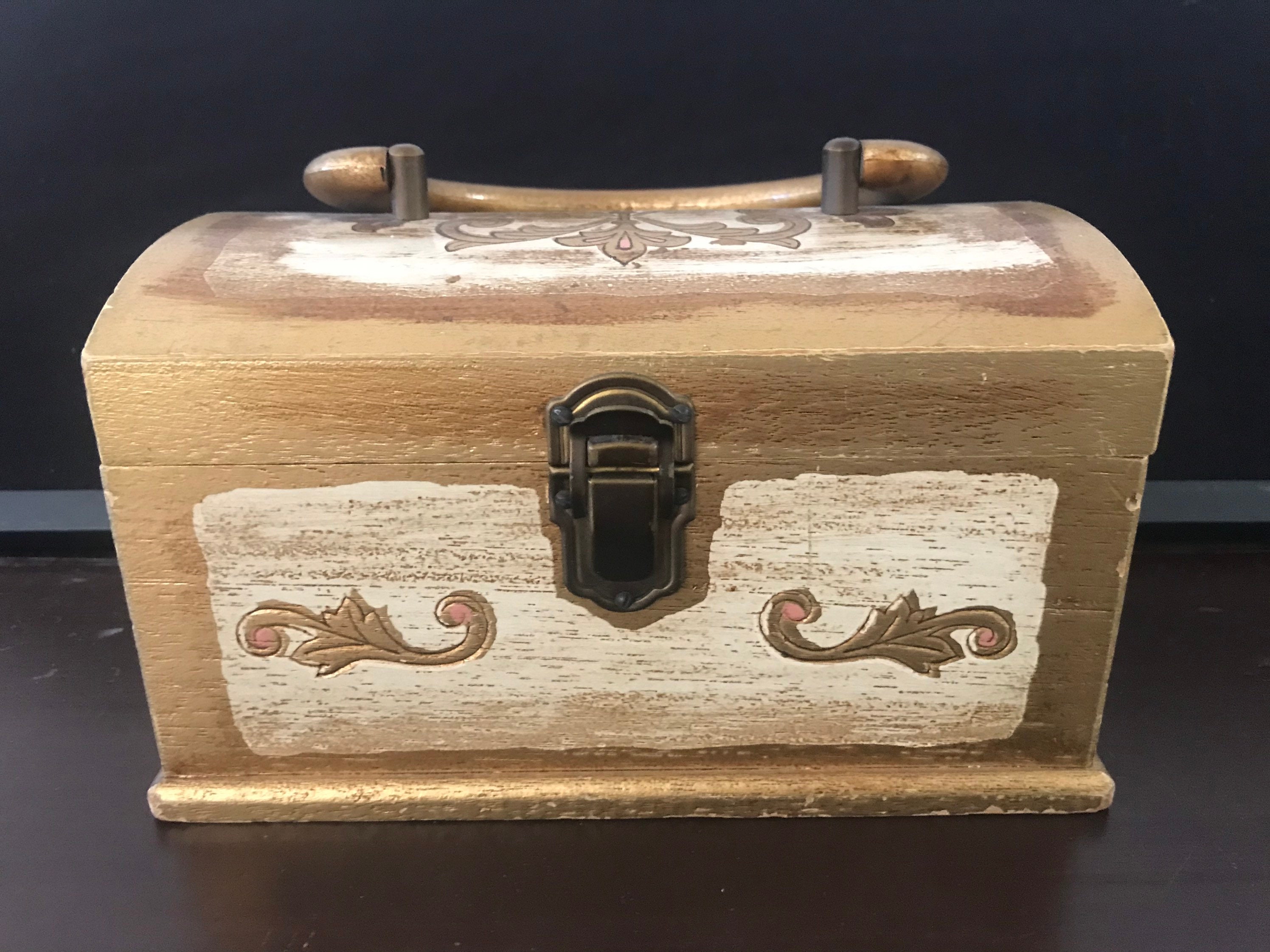 1968年製 ロイヤルロンドン ヴィンテージ木箱、トップハンドル財布