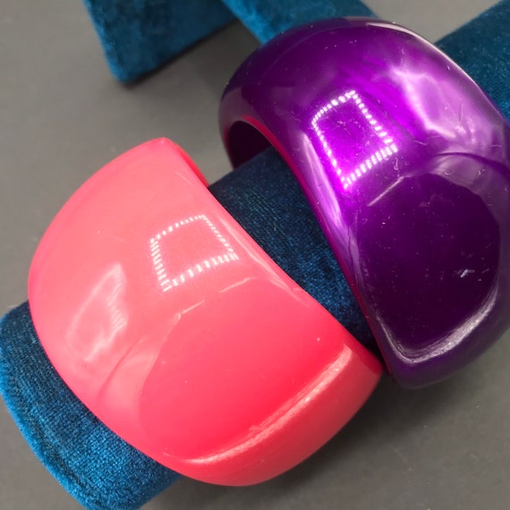Pink & purple Bangle, Bracelet Set, Lot of 2 Brac… - image 7