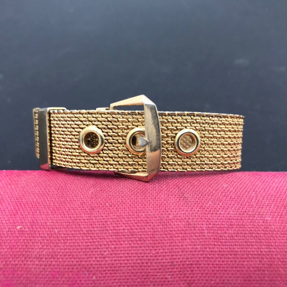1950s 1960s Gold Tone Belt Buckle Bracelet High End - Etsy