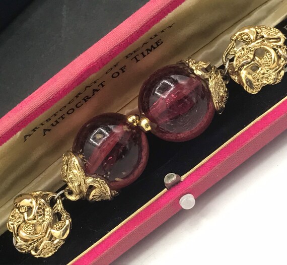 Vintage Dangle Drop Pink Lucite Earrings, High En… - image 3
