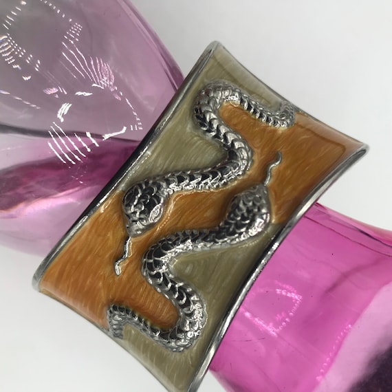Snake clamper bracelet, Vintage collectible costu… - image 10