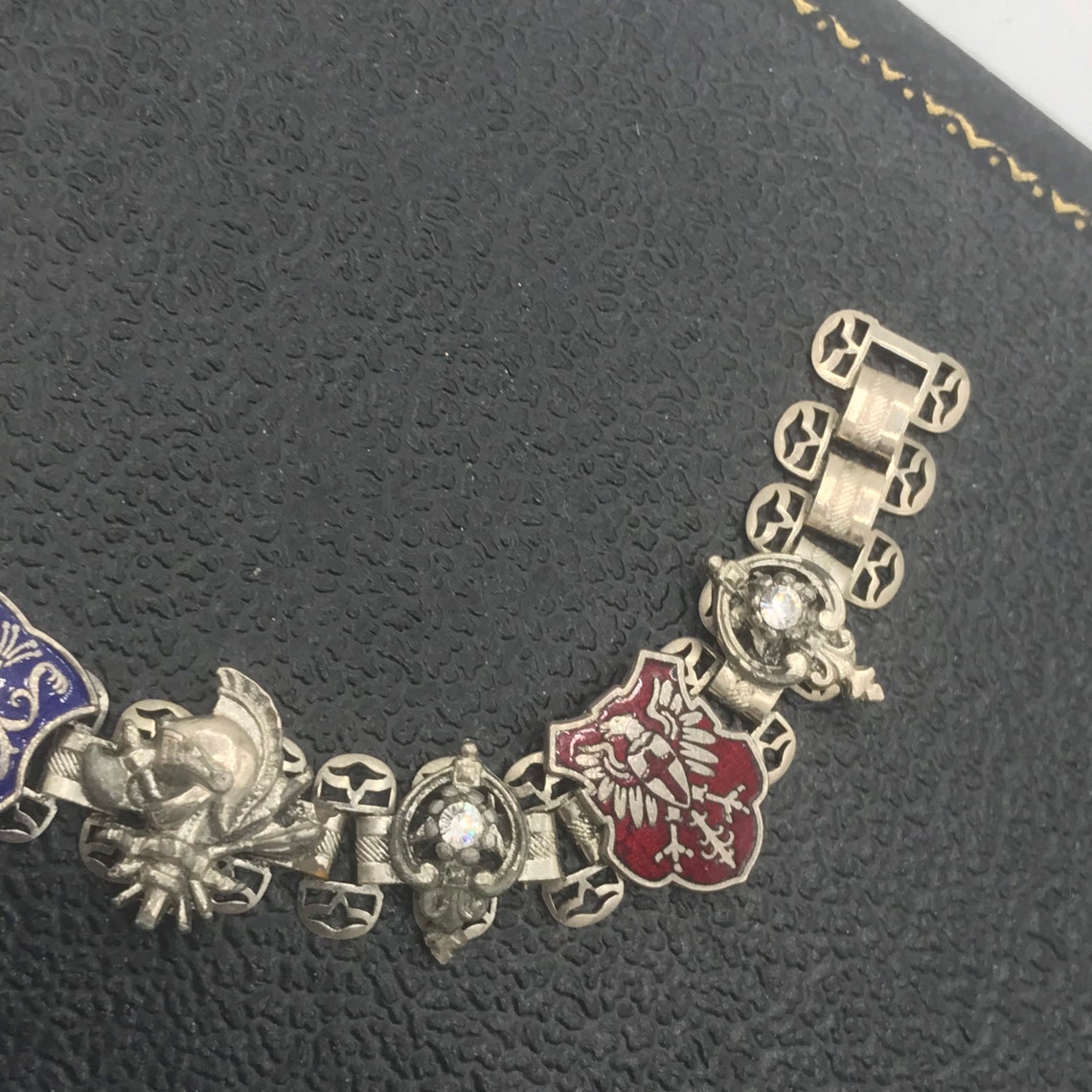 Heraldic Bracelet Coat of Arms Jewelry Crest Shield Dragon Etsy