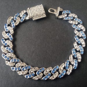 Vintage Blue Rhinestone Bracelet