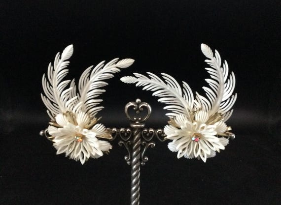 Germany Signed Vintage Large Statement Plastic Fl… - image 2