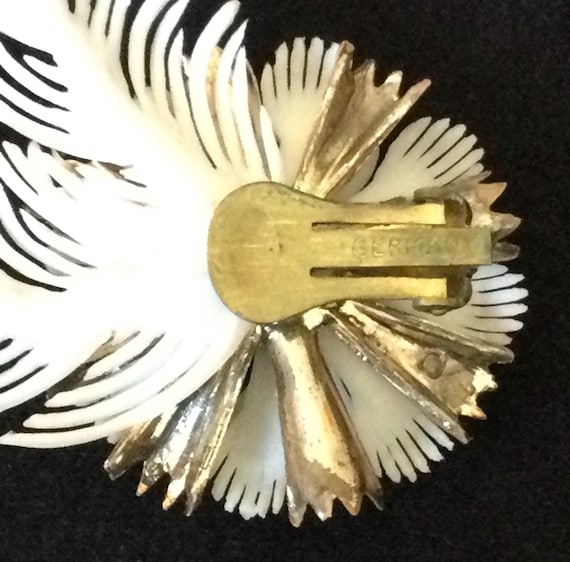 Germany Signed Vintage Large Statement Plastic Fl… - image 4