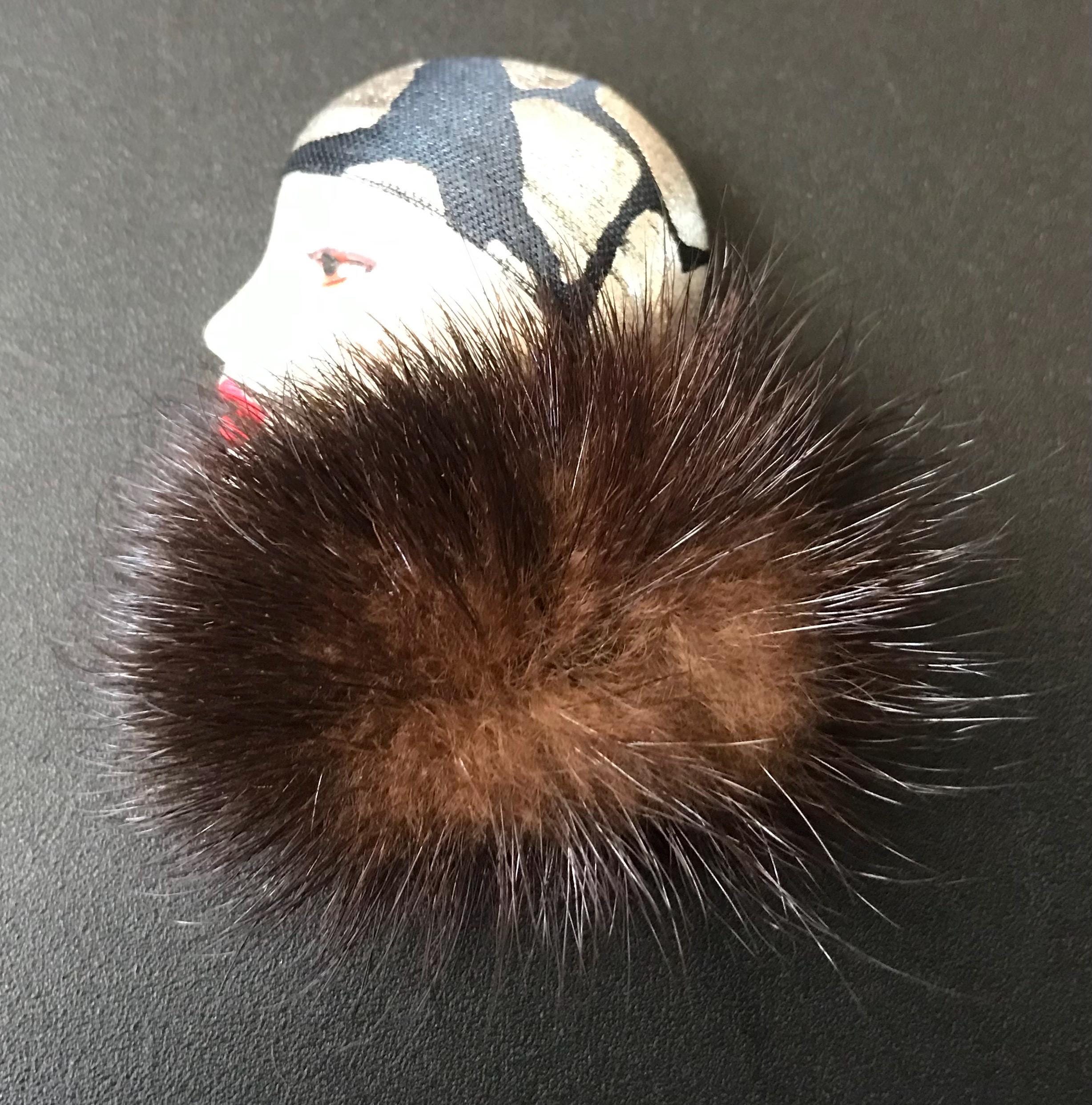 Vintage Lady Face Fur Brooch Pin, 1980's Jewelry - Etsy Israel
