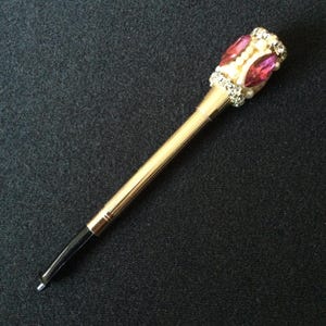 jeweled cigarette holder Made in Germany Vintage Rhinestone Cigarette Holder, 1950's 1960's  Accessory