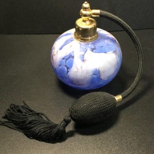Vintage Blue Glass Perfume Bottle