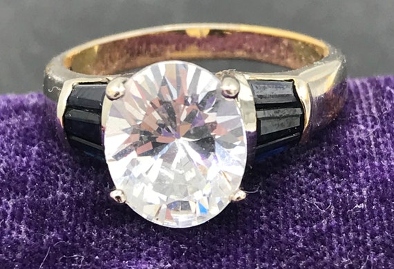 Large Rhinestone Statement Ring - image 1