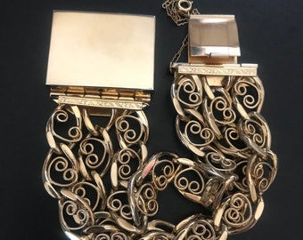 Vintage Chunky Chain Bracelet 1960's 1970's Jewelry