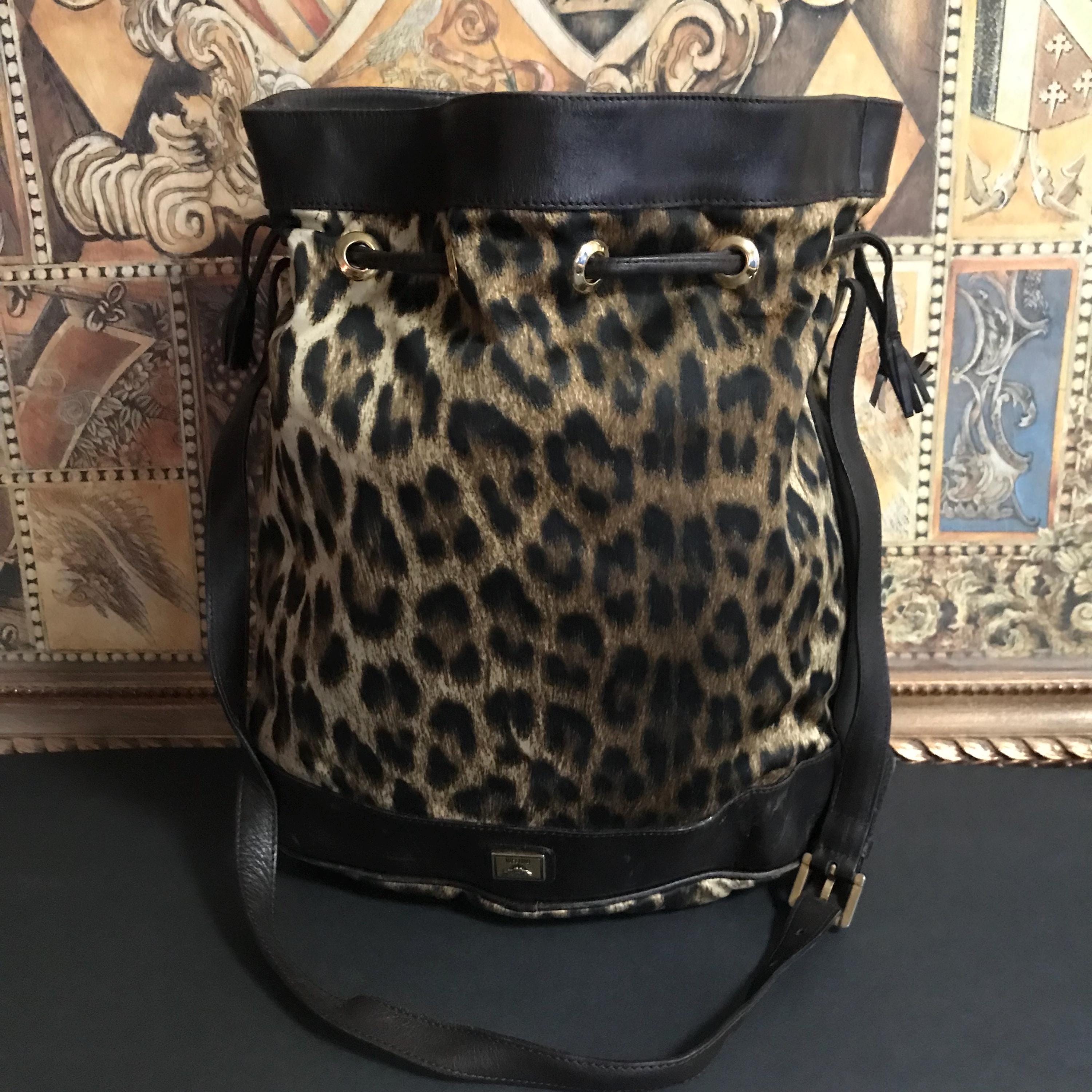 MOSCHINO モスキーノ レオパード ショルダーバッグ Y2K イタリア製 Authentic Moschino Couture Classic High End Vintage Leopard