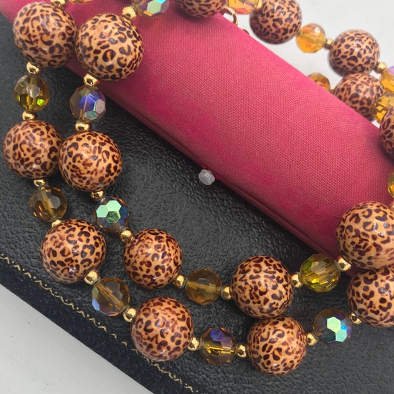 Joan Rivers Brown Lucite leopard long necklace, d… - image 7