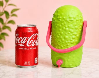 The Dill Darling™ | Pickle Drink Carrier, Standard Can Beverage Koozie, Funny Pickle Gift, 3D Printed Drink Holder