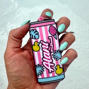 Energy Drink Pop™ Can Tab Keychain | 3D Printed Soda Tab Opener | Alani Inspired | Monster Inspired | Cute Drink Accessory Cotton Candy