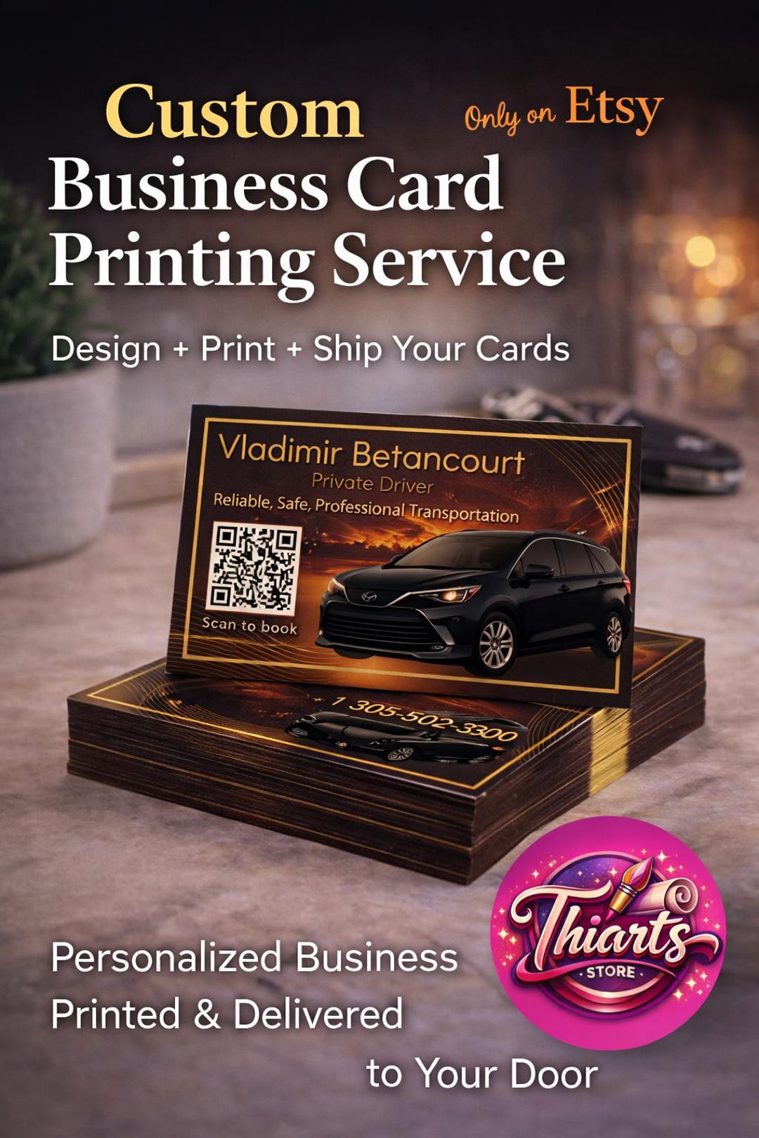 Custom Business Cards Premium | Design & Print | Double Sided | Made to ...