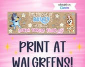 Girl Blue Dog | Red Dog | Editable Banner Mockup |Printable Banner Digital Template| Personalized Custom Birthday Decor|DIY Digital Download