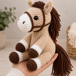 Horse Crochet Pattern PDF | Amigurumi Plush Pony | Instant Download