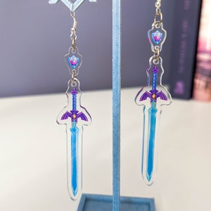 Master Sword Legend of Zelda Inspired Dangle Earrings