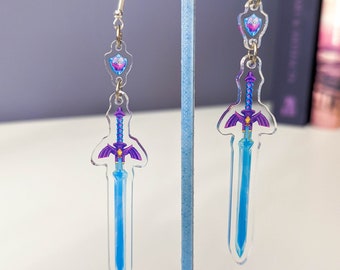 Master Sword Legend of Zelda Inspired Dangle Earrings