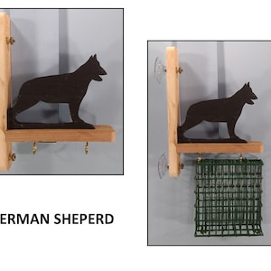 Custom German Sheperd Window Bird Feeder, Suet Feeder, Window Feeder, Bird Watcher, Suet, Dog Lover Gift, Bird Food Holder, Bird Seed,