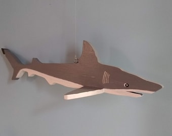 SHARK FOLK ART, Weathered Gray Shark,Wood Shark,Sharks,Sign,Nautical Decor,Wooden Shark,Kids Room Decor,Room Decor,Beach Decor,Coastal Decor