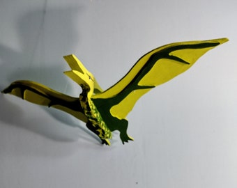 Dinosaur Pterodactyl ,P4,Flying Pterodactyl,Baby Mobile,Wood,Hand Painted,Dinosaur Mobile, Pterodactyl,Mobile,Dinosaur Art,Jurassic Park