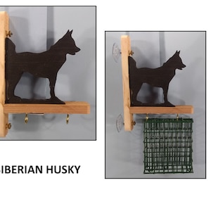 Custom Husky Window Bird Feeder, Suet Feeder, Window Feeder, Bird Watcher, Suet, Dog Lover Gift, Bird Food Holder, Bird Seed, Dog Silhouette
