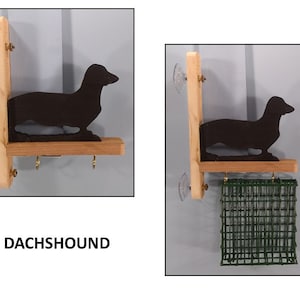 Custom Dachshound Window Bird Feeder, Suet Feeder, Window Feeder, Bird Watcher, Suet, Dog Lover Gift, Bird Food Holder, Bird Seed,