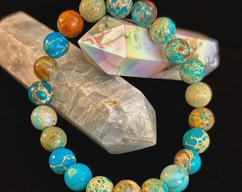 Imperial Jasper Gemstone Bracelet – 8mm Beads | Strength, Balance & Inner Peace