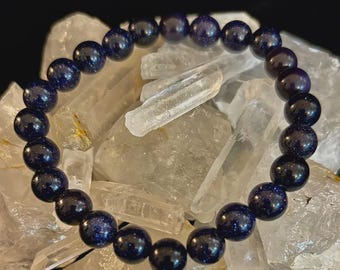 Midnight Magic – Blue Goldstone Bracelet