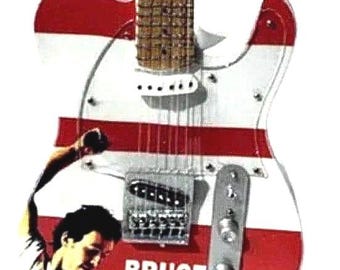 Bruce Springsteen 10” Guitar Tribute with stand. 1:4 scale