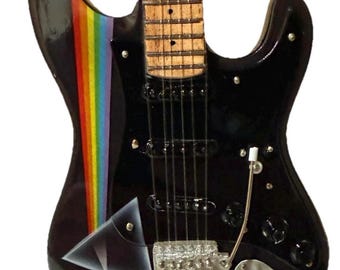 Pink Floyd (“Dark Side of the Moon”) 10” Guitar Tribute with stand. 1:4 scale