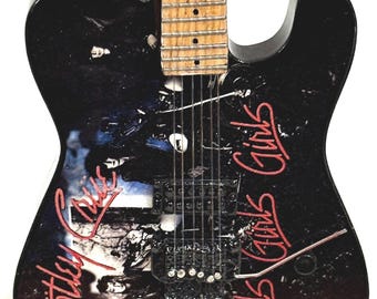 Motley Crue 10” Guitar Tribute with stand.  1:4 scale