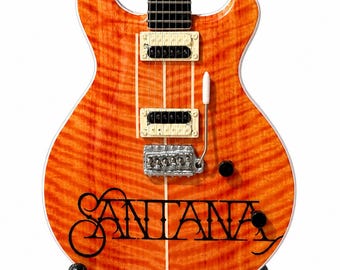 Santana 10” Guitar Tribute with stand.  Very Rare. 1:4 scale