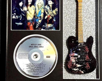 Motley Crue 11x14”guitar shadow box frame. Tribute Collection!