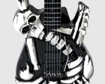 George Lynch 10” Guitar Tribute with stand.  1:4 scale