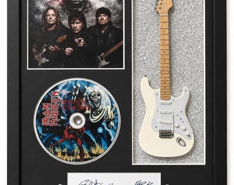 Iron Maiden Guitar Shadow Box Tribute 11”x14”.