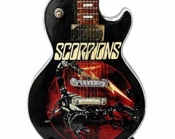 Scorpions  10” Guitar Tribute with stand.  Very Rare. 1:4 scale