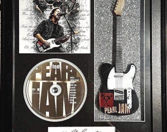 Pearl Jam (TEN) Shadow Box Tribute Frame 11 3/4”x 14 3/4”